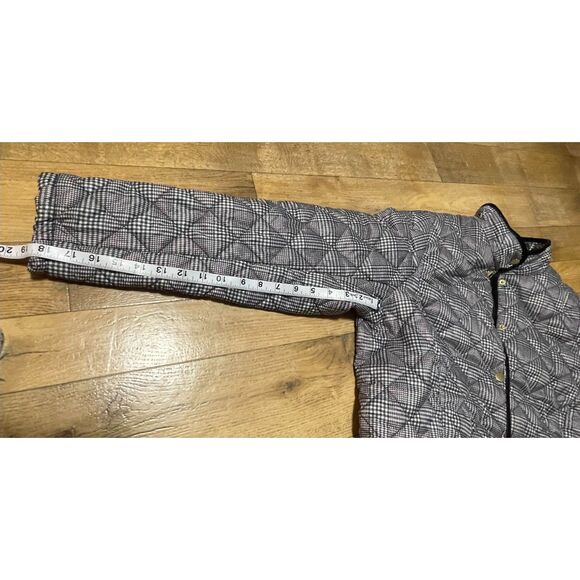 Liz Claiborne Quilted Houndstooth Coat Black Red XL Diamond Jacket - Picture 14 of 14